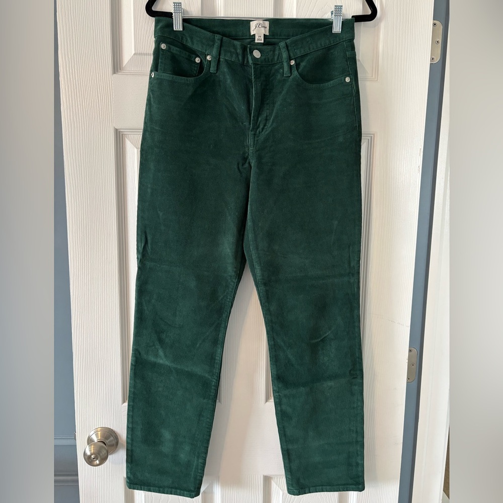 J.Crew vintage straight green corduroy pants size 29